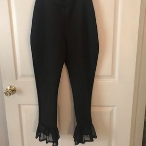 Cool dress pants with ruffle on ankle